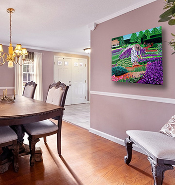 painting on display on a wall
